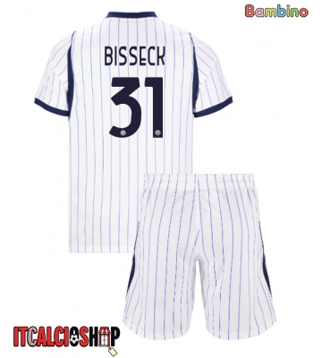 Inter Milan Yann Bisseck #31 Seconda Maglia Bambino 2026-27 Manica Corta (+ Pantaloni corti)
